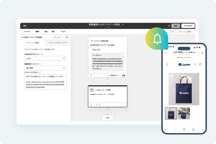 閲覧履歴からのリマインド配信