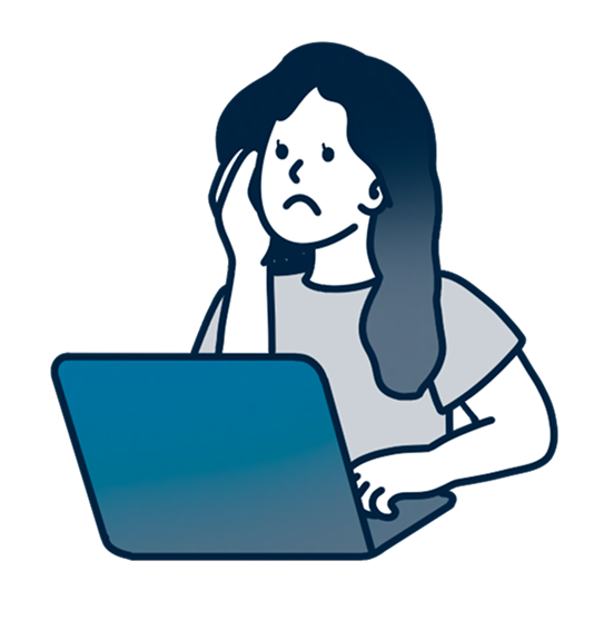 Troubled woman with comments